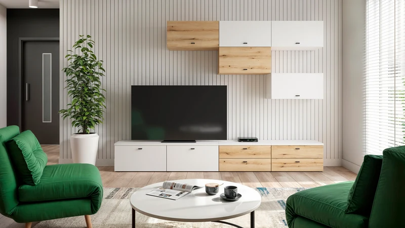 System 64 Low Chest of Drawers – 2 Drawers | Coast Evoke Oak | Modular | 64×32×35 cm