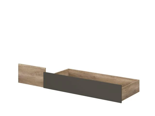 Malcolm Under-Bed Drawer for 120 cm Bed – Monument Oak / Tungsten Grey | Youth Bedroom Storage