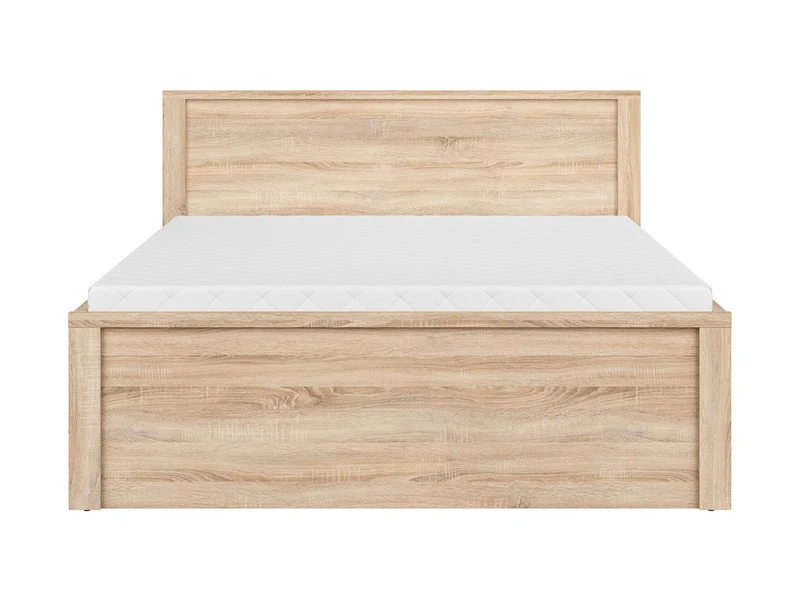Kaspian Bed Frame 160×200 cm – Sonoma Oak | Handleless Fronts & Optional Upholstered Headboard