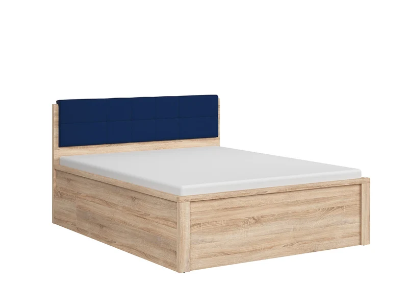 Kaspian Bed Frame 160×200 cm – Sonoma Oak | Handleless Fronts & Optional Upholstered Headboard