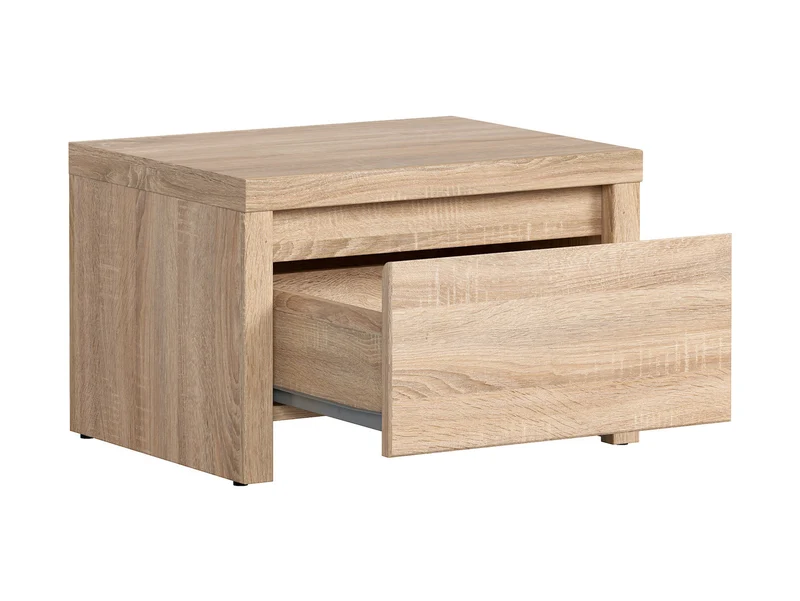 Kaspian Bedside Table 51 cm – Sonoma Oak | 1 Drawer | Compact Nightstand