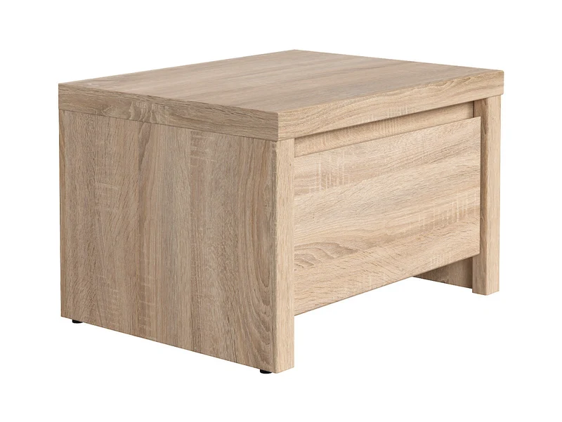 Kaspian Bedside Table 51 cm – Sonoma Oak | 1 Drawer | Compact Nightstand