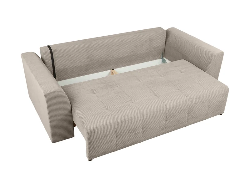 Royal IV Sofa Bed 247 cm – Black | DL Mechanism, 158×195 cm Sleeping Surface & Bedding Storage