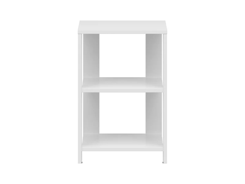 Neno Side Table – Compact 3-Tier End Table | White | 35×37×55.5 cm