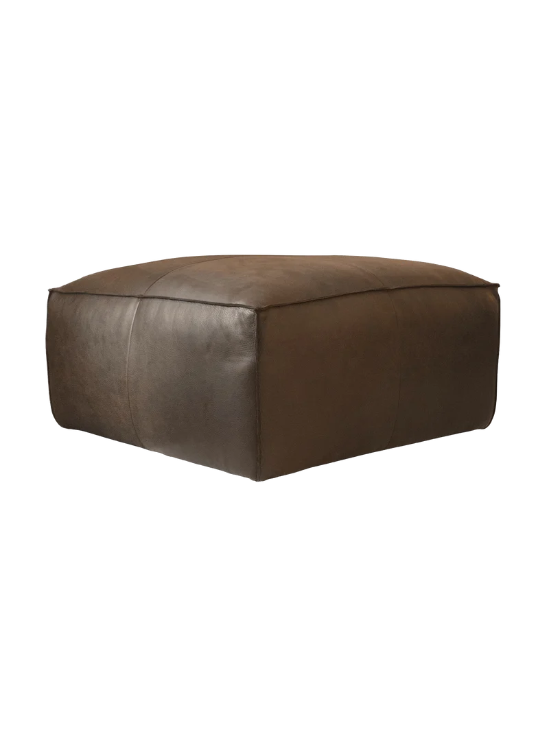 Hocker | "Pla" – Leder in Kenia Brown