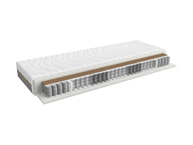 Tetrix Bed 160×200 + Ceres AV Pocket Spring Mattress Set – White Gloss