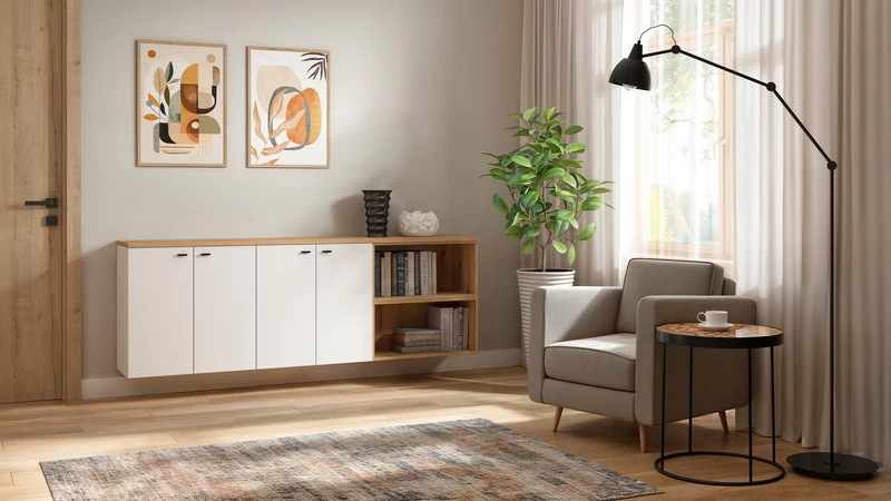 System 64 Top Panel 128 cm – Coast Evoke Oak | Modular Finishing Element | 2 cm Laminate