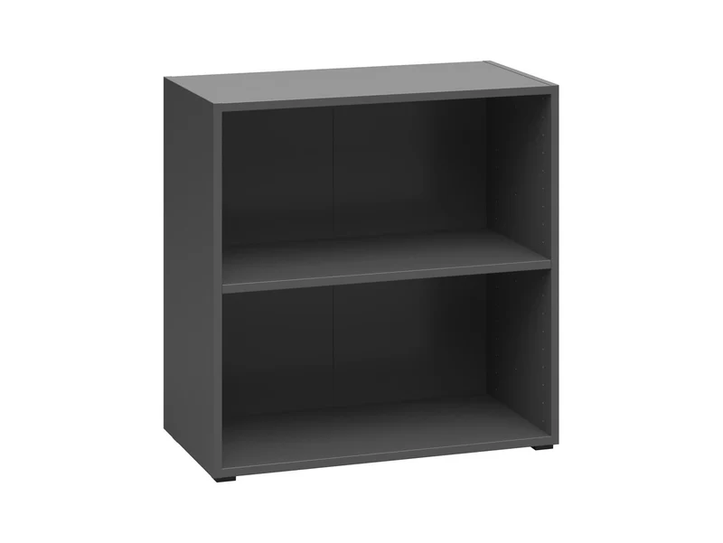System 64 Open Shelf Unit – Graphite | Wall-Mount or Floor | Modular | 64×64×33 cm