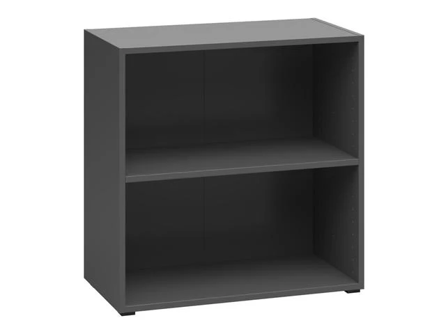 System 64 Open Shelf Unit – Graphite | Wall-Mount or Floor | Modular | 64×64×33 cm