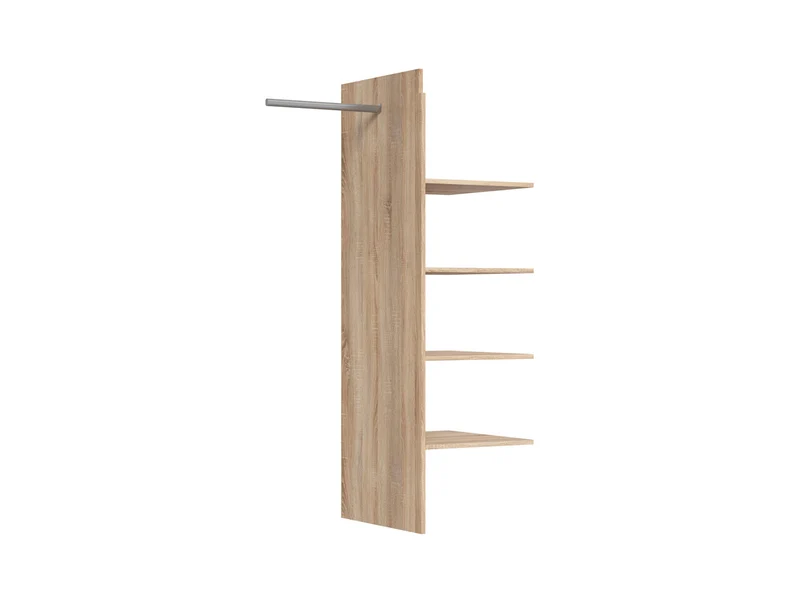 Kaspian Wardrobe Interior Insert – Shelves & Hanging Rail | Sonoma Oak | Fits Kaspian 2-Door Wardrobe