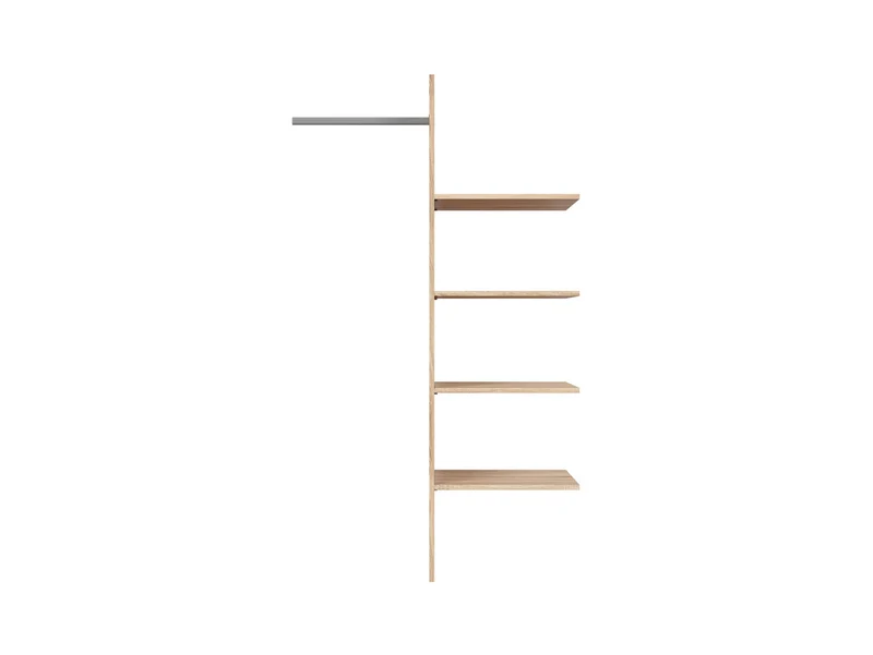 Kaspian Wardrobe Interior Insert – Shelves & Hanging Rail | Sonoma Oak | Fits Kaspian 2-Door Wardrobe