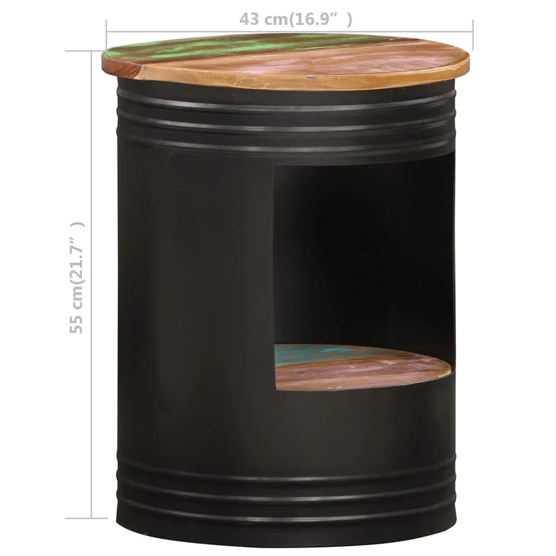 Couchtisch 43x55 cm Altholz Massiv