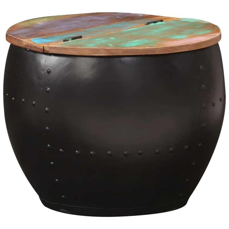 Couchtisch 53x43 cm Altholz Massiv