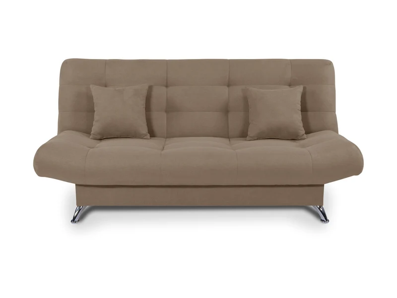 Viola 3K Sofa Bed with Storage – Quilted, Bonell Springs, Chrome Legs