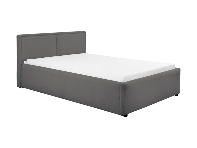Nedin Upholstered Bed 120x200 cm – Padded Headboard, Leg Frame