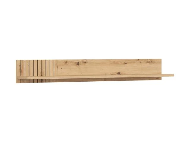 Lamea Wall Shelf 135 cm – Floating Shelf with Back Panel | Artisan Oak | 135×18×20 cm