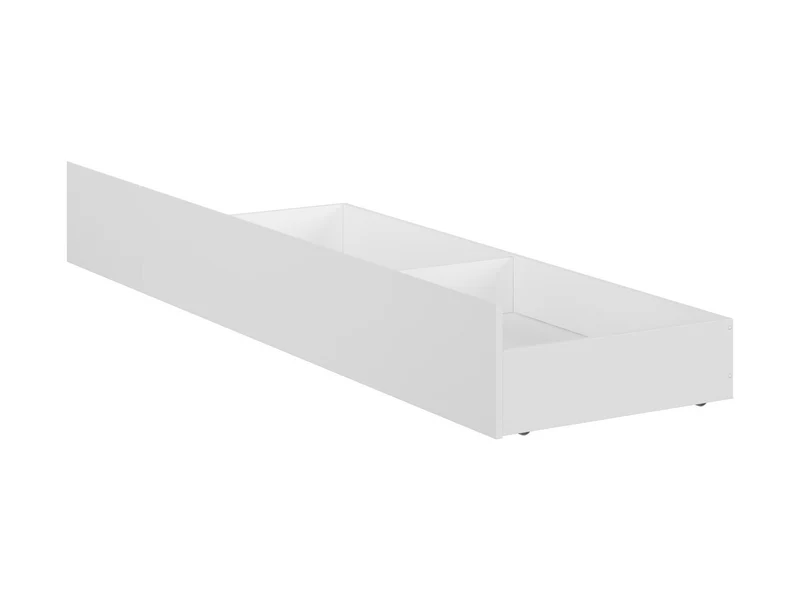 Holten Under-Bed Storage Drawer for 160 & 180 Beds – Wheeled Bedding Drawer with Dust Skirt | White / White Gloss | 199×79.5 cm