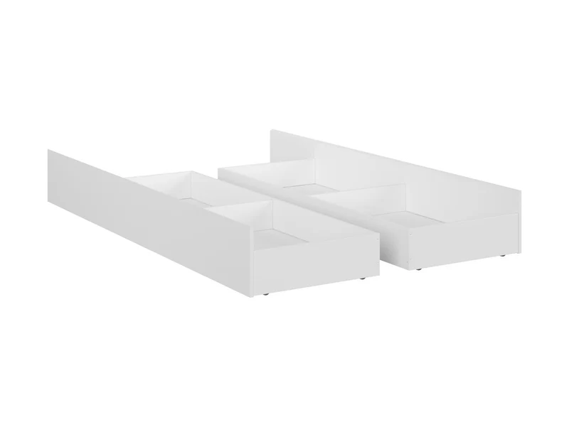 Holten Under-Bed Storage Drawer for 160 & 180 Beds – Wheeled Bedding Drawer with Dust Skirt | White / White Gloss | 199×79.5 cm