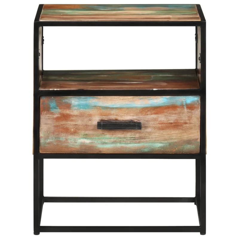 Nachttisch 40x30x50 cm Altholz Massiv