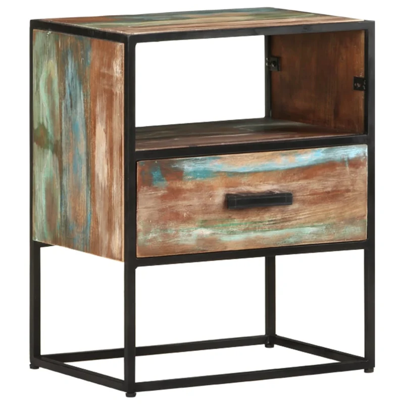 Nachttisch 40x30x50 cm Altholz Massiv