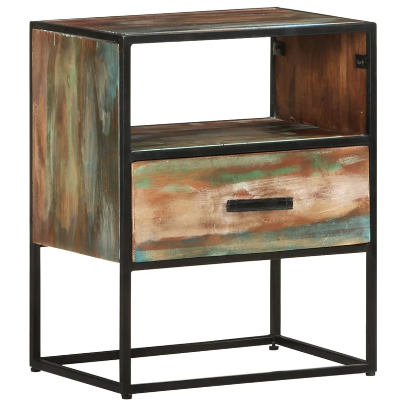 Nachttisch 40x30x50 cm Altholz Massiv