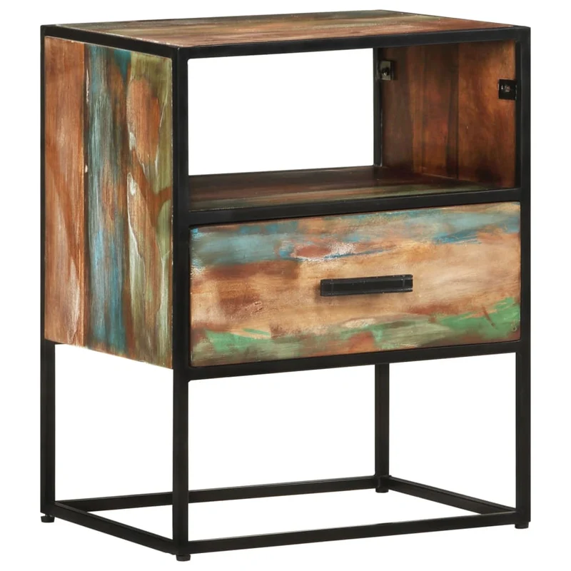 Nachttisch 40x30x50 cm Altholz Massiv