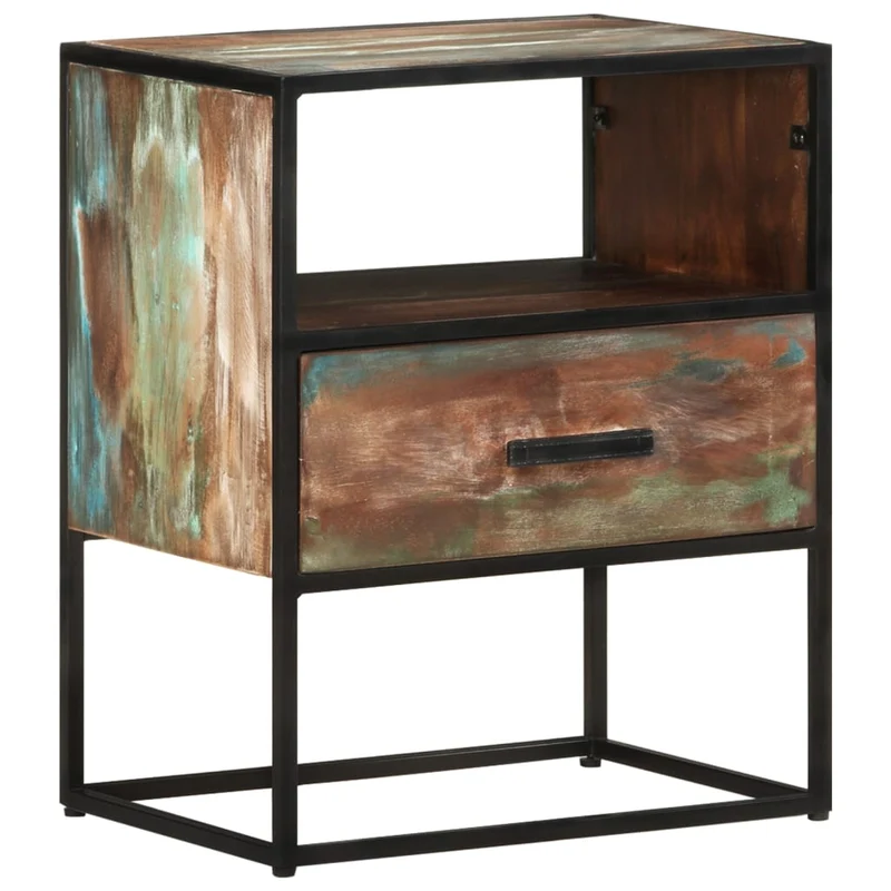 Nachttisch 40x30x50 cm Altholz Massiv