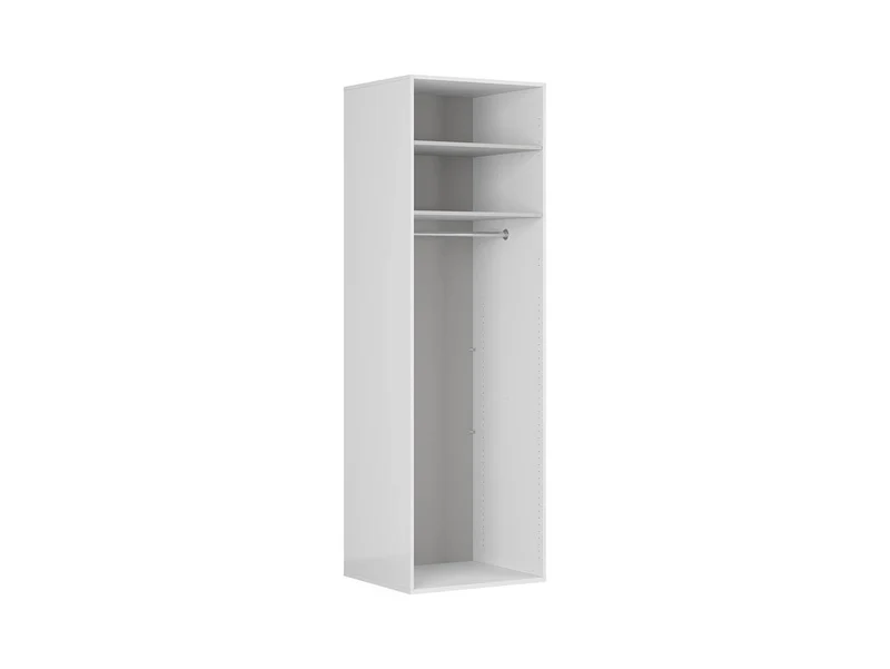 Flex Wardrobe 75 — 2-Door White Wardrobe with Hanging Rail & Shelves