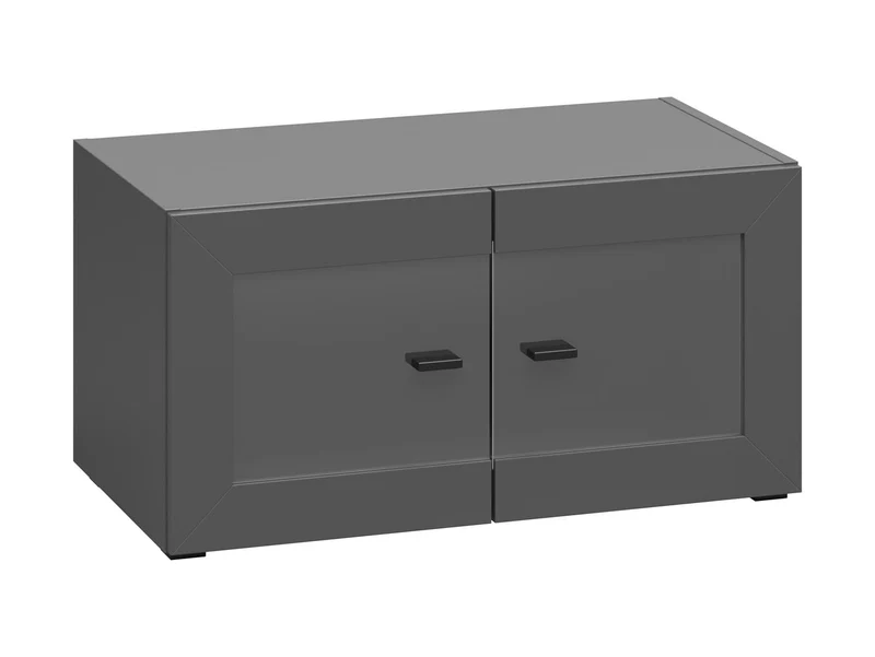 System 64 Display Cabinet — 2 Doors, Soft-Close, Wall-Mountable & Optional LED, Graphite