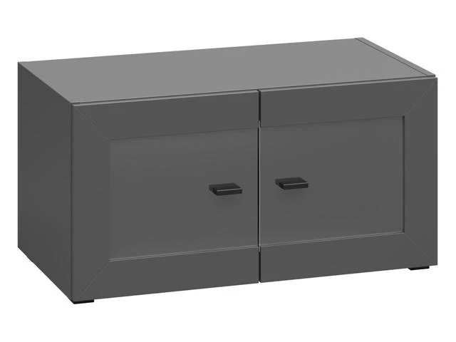 System 64 Display Cabinet — 2 Doors, Soft-Close, Wall-Mountable & Optional LED, Graphite