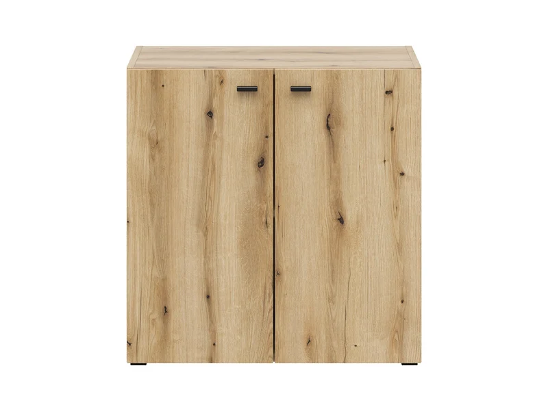 System 64 Storage Cabinet — 2 Doors, Internal Shelf, Wall-Mountable or Freestanding, Coast Evoke Oak