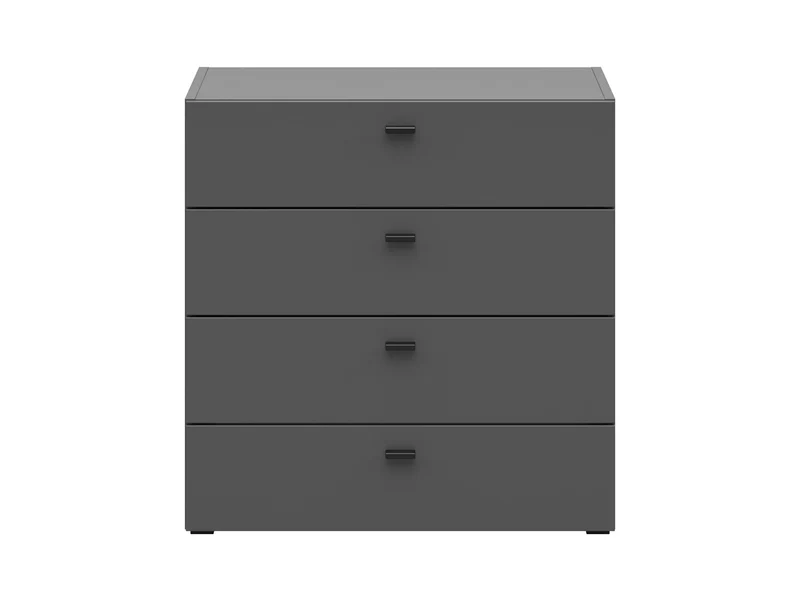 System 64 Chest of Drawers — 4 Soft-Close Drawers, Wall-Mountable or Freestanding, Graphite