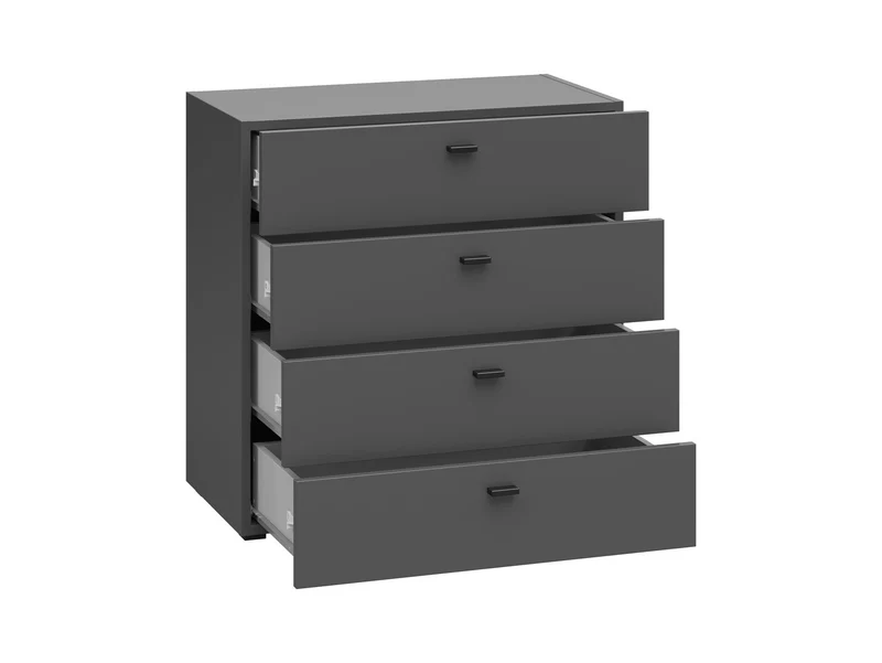 System 64 Chest of Drawers — 4 Soft-Close Drawers, Wall-Mountable or Freestanding, Graphite