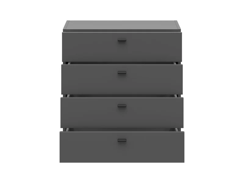 System 64 Chest of Drawers — 4 Soft-Close Drawers, Wall-Mountable or Freestanding, Graphite