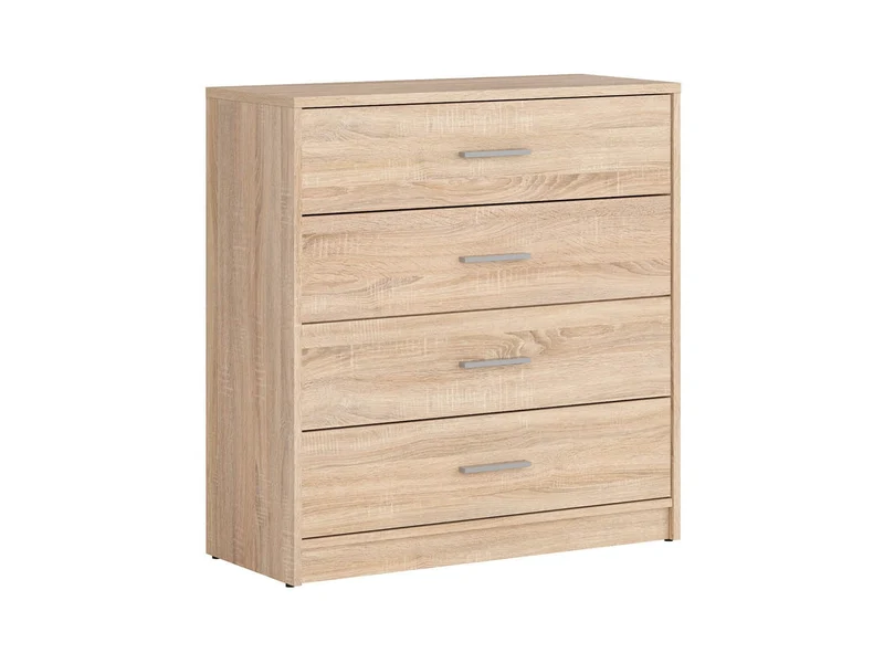 Nepo Plus Chest of Drawers — 4 Drawers, Sonoma Oak, Youth Bedroom