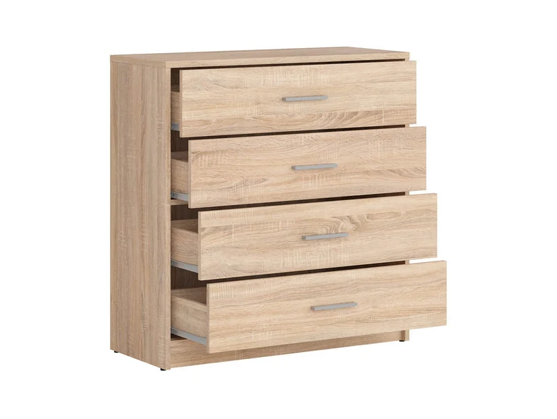Nepo Plus Chest of Drawers — 4 Drawers, Sonoma Oak, Youth Bedroom