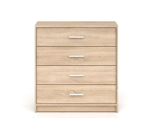 Nepo Plus Chest of Drawers — 4 Drawers, Sonoma Oak, Youth Bedroom