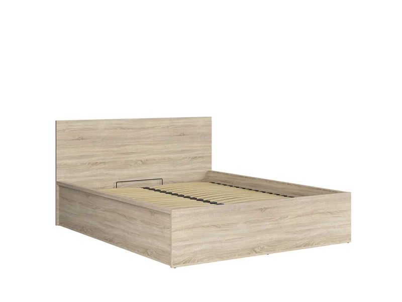 Tetrix Bed Set 160 + Mimas Mattress — Storage, Sonoma Oak