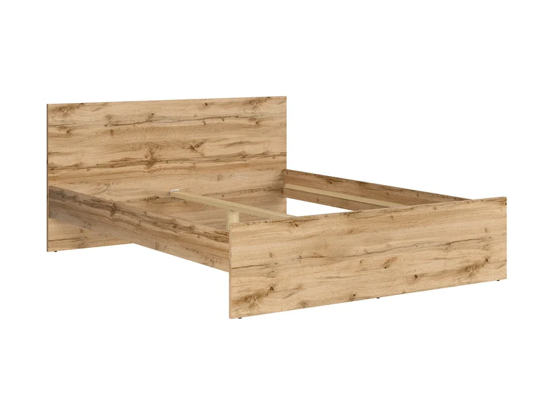 Nuis — Double Bed 160 × 200 cm | Wotan Oak | Scandinavian Style | Slatted Base Not Included