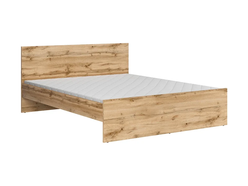 Nuis — Double Bed 160 × 200 cm | Wotan Oak | Scandinavian Style | Slatted Base Not Included