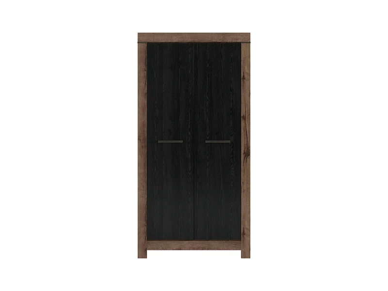 Balin 2-Door Wardrobe 98x195 – Monastery Oak & Black Oak