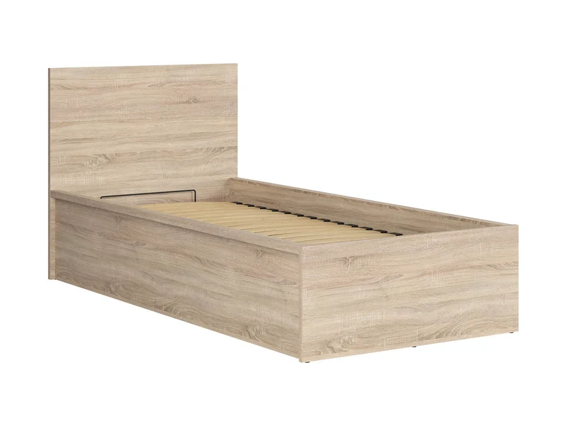 Tetrix Single Bed Set 90×200 – Sonoma Oak | Under-Bed Storage & Merida Mattress Included