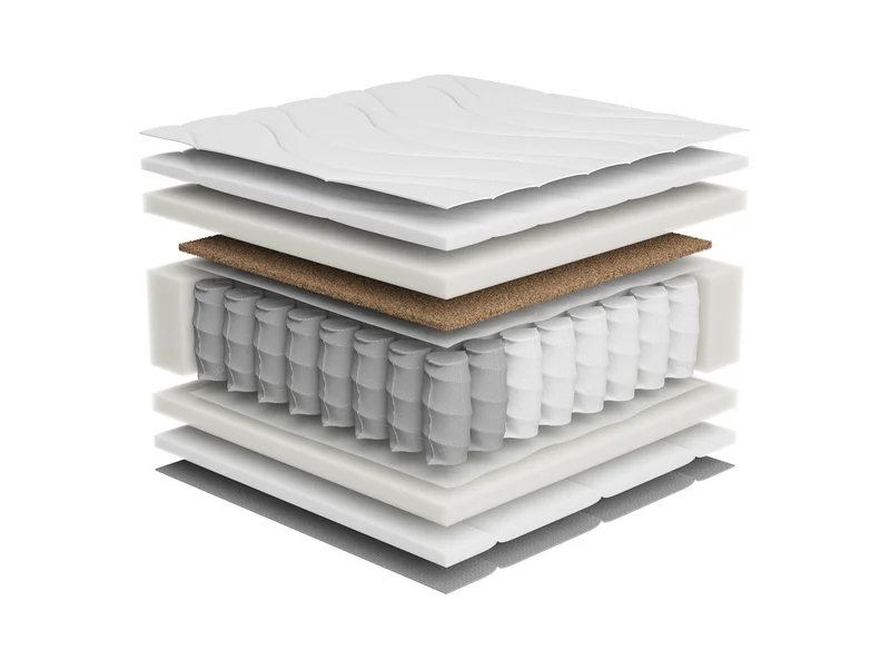 Tetrix Single Bed Set 90×200 cm with Ceres AV Pocket Spring Mattress – Storage | Wotan Oak