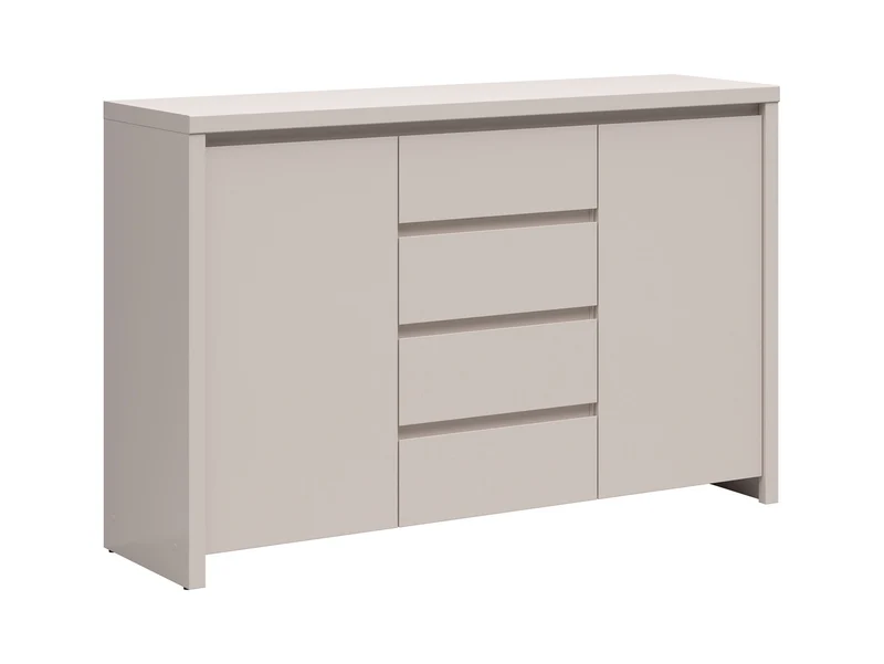 Kaspian Chest of Drawers 144 cm – 4 Drawers & 2 Doors – Uni Kashmir