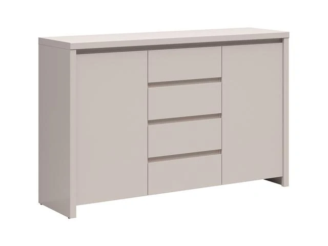 Kaspian Chest of Drawers 144 cm – 4 Drawers & 2 Doors – Uni Kashmir