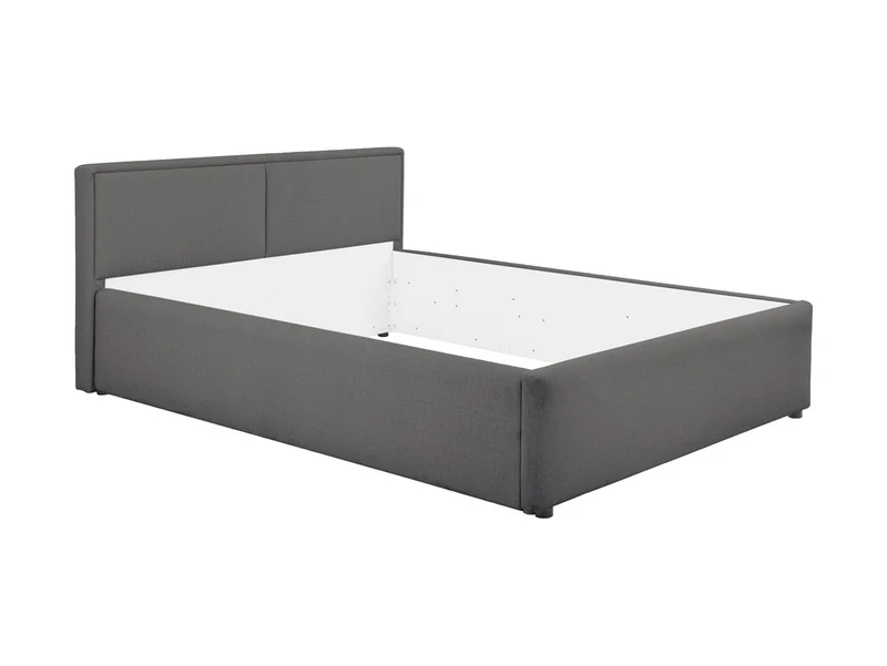 Nedin Upholstered Bed 140×200 – Fabric Headboard on Legs | Frame Only