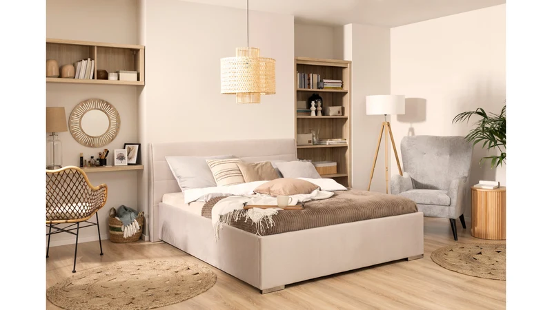 Cosala III Upholstered Bed 160×200 – Tall Headboard | Frame Only
