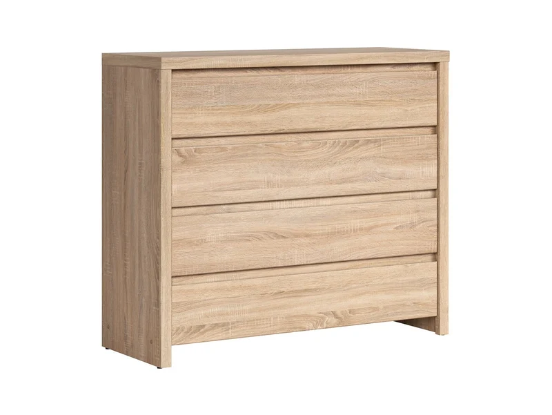 Kaspian 4-Drawer Chest of Drawers 105×92 cm – Wood-Grain Veneer | Sonoma Oak