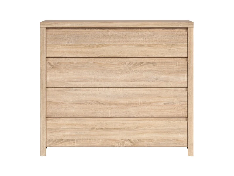 Kaspian 4-Drawer Chest of Drawers 105×92 cm – Wood-Grain Veneer | Sonoma Oak