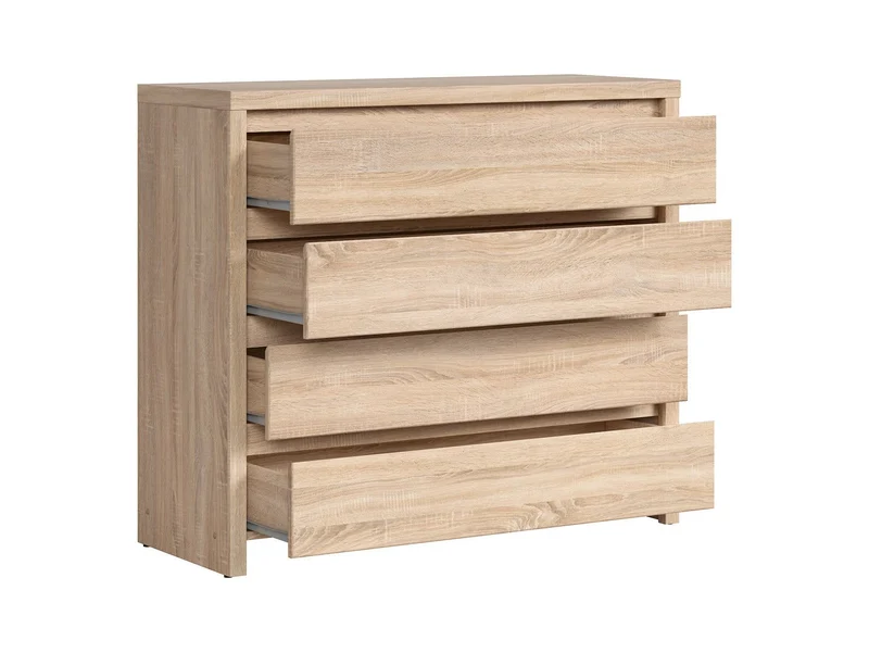 Kaspian 4-Drawer Chest of Drawers 105×92 cm – Wood-Grain Veneer | Sonoma Oak